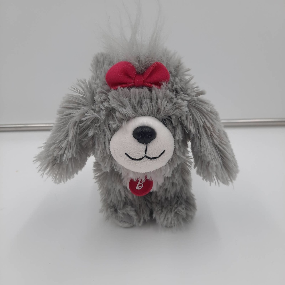 Mattel Just Play Barbie Pets Beans Fuzzy Fur Gray Shih Tzu Realistic Plush